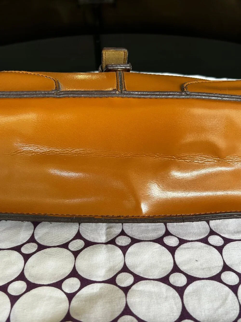 Caramel Colored Leather Shoulder Bag/Purse